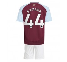 Aston Villa Boubacar Kamara #44 Koszulka Podstawowa dzieci 2024-25 Krótki Rękaw (+ krótkie spodenki)